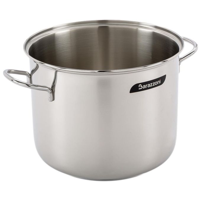 Barazzoni 266101024 Bonita Pentola Acciaio Inox 18-10 Triplo Fondo Induzione Gas Capacita' 8 L colore Acciaio