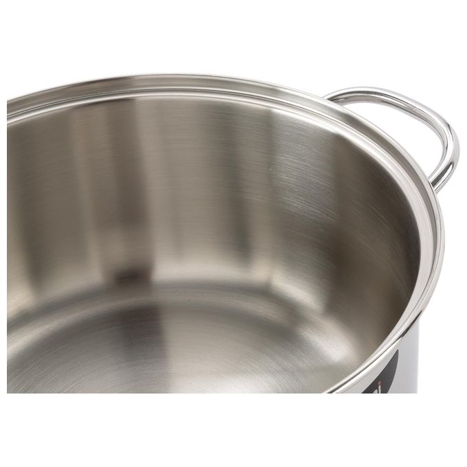 Barazzoni 266102028 Bonita Casseruola in Acciaio Inox 28 cm con Fondo Tripla Strato adatto a tutte le Fonti di Calore incluso Induzione Lavabile in Lavastoviglie colore Antracite