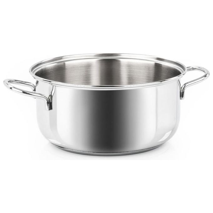 Barazzoni 266102024 Bonita Casseruola Acciaio Inox 18-10 24 cm Triplo Fondo Induzione PFAS Free colore Acciaio