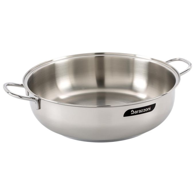 Barazzoni 266104026 Bonita Tegame in Acciaio Inox 18-10 con Fondo Termoradiante a 3 Strati Diametro 26 cm Altezza 8 cm colore Acciaio inox