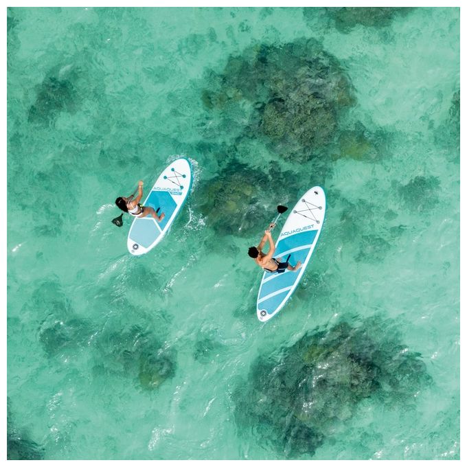 Intex 68241NP Aqua Quest 240 SUP con Pompa Manuale e Remo da 216 cm 244x76x13 cm