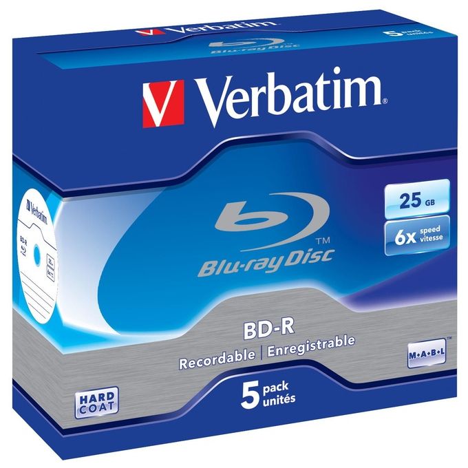 Verbatim Blu Ray Disc - 25gb - 6x Conf.5pz.