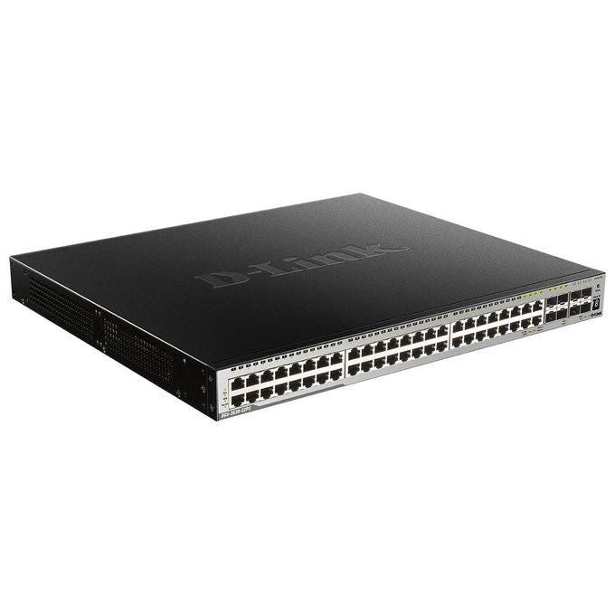 D-Link DGS 3630-52PC Switch L3 gestito 44 x 10-100-1000 (PoE+) + 4 x combo Gigabit SFP + 4 x 10 Gigabit SFP+ montabile su rack PoE+ (370 W)