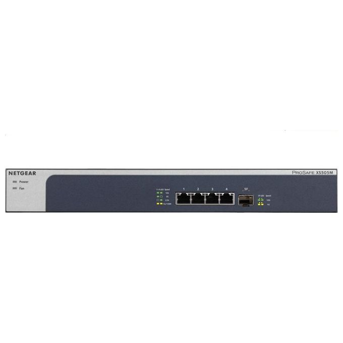 Netgear ProSAFE XS505M Switch unmanaged 4 x 10 Gigabit Ethernet + 10 Gigabit SFP+ desktop, montabile su rack