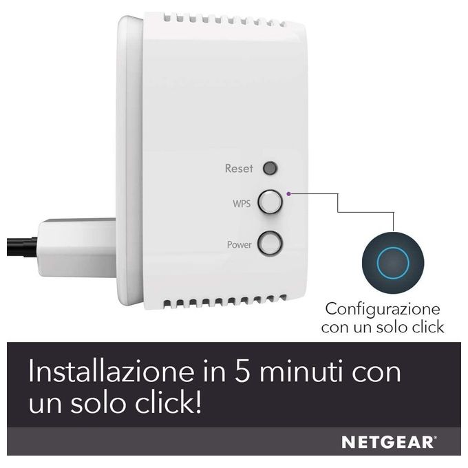 Netgear Ex3110 Wi-Fi Range Extender Universale Ac750