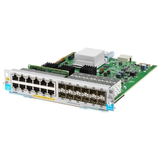 HP Enterprise Modulo di Espansione Gigabit Ethernet (PoE+) x 12 + Gigabit SFP x 12 per HPE Aruba