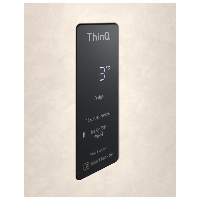 LG GTBV44SEBKD Frigorifero Doppia Porta 70cm 461 Litri Classe Energetica E Door e Linear Cooling Sabbia