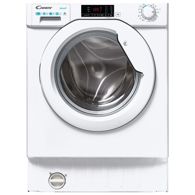 Candy CBD 485D1E-1-S Lavasciuga Carica Frontale da Incasso Classe energetica D (A) Capacita' di carico 8-5 kg Centrifuga 1400 giri Big Digit Touch Motore Inverter