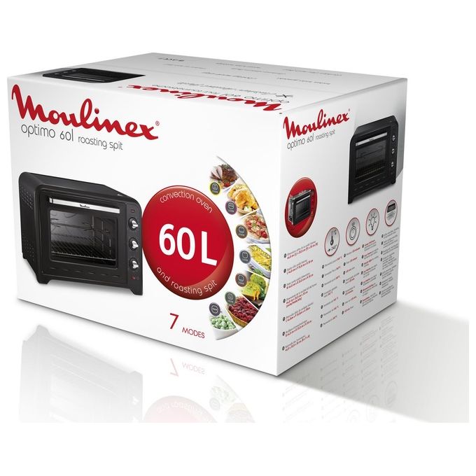 Moulinex OPTIMO 60L OX495 Forno Elettrico 7 Modalita' di Cottura 2200W Design Moderno Nero