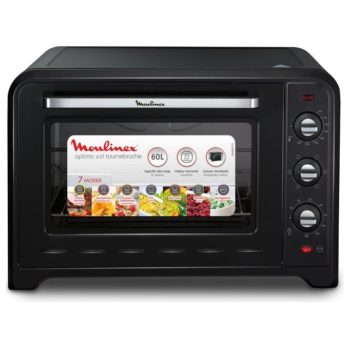 Moulinex OPTIMO 60L OX495 Forno Elettrico 7 Modalita' di Cottura 2200W Design Moderno Nero