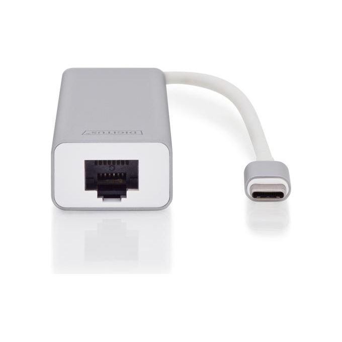 Digitus hub connettore tipo c con 3 porte usb 3.0 + porta rete gigabit