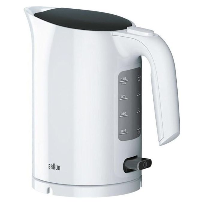 Braun PurEase WK 3000 WH Bollitore Elettrico 1Lt 2200W Nero-Bianco