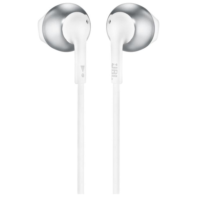 Jbl JBLT205CRM Auricolari con Microfono Cavo Piatto Anti Groviglio Crome