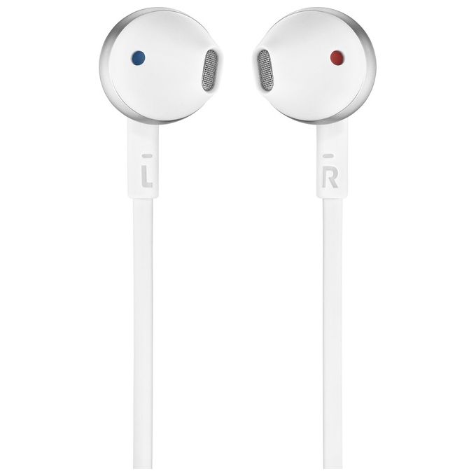 Jbl JBLT205CRM Auricolari con Microfono Cavo Piatto Anti Groviglio Crome