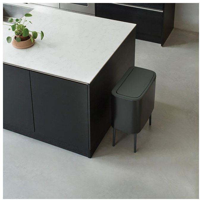 Brabantia Bo Touch Bin Pattumiera Metallo Nero Opaco 11 e 23 Litri