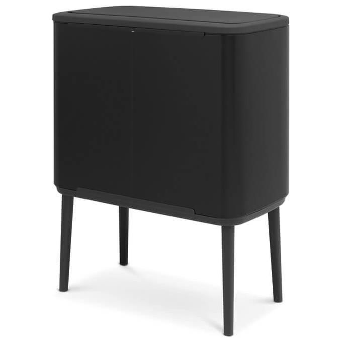 Brabantia Bo Touch Bin Pattumiera Metallo Nero Opaco 11 e 23 Litri