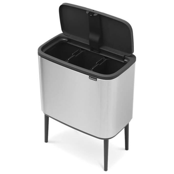 Brabantia Bo Touch Bin Pattumiera Metallo Inox Satinato FPP 3x11 Litri