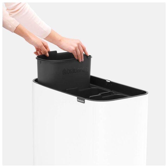 Brabantia Bo Touch Bin Pattumiera 3x11 Litri Bianco