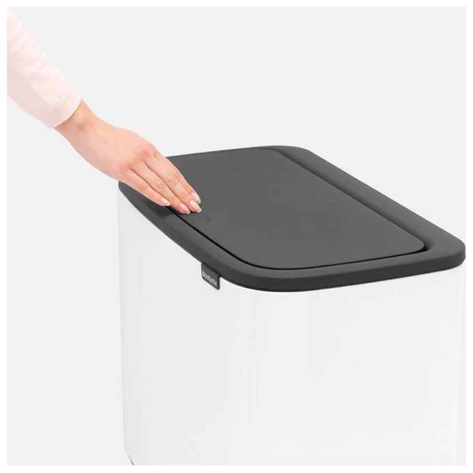 Brabantia Bo Touch Bin Pattumiera Metallo Bianco 11 e 23 Litri