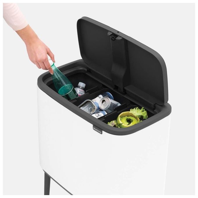 Brabantia Bo Touch Bin Pattumiera 3x11 Litri Bianco