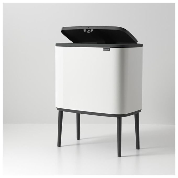 Brabantia Bo Touch Bin Pattumiera Metallo Bianco 11 e 23 Litri