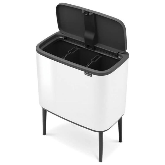 Brabantia Bo Touch Bin Pattumiera 3x11 Litri Bianco