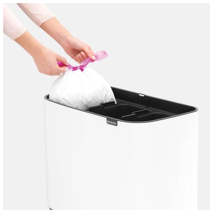 Brabantia Bo Touch Bin Pattumiera 3x11 Litri Bianco
