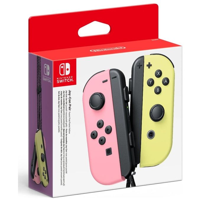 Nintendo Joy-Con Set di 2 Pezzi Rosa Pastello e Giallo Pastello