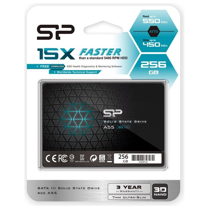 SILICON POWER SP256GBSS3A55S25 Ace A55 Ssd 256Gb Serial Ata III 2,5