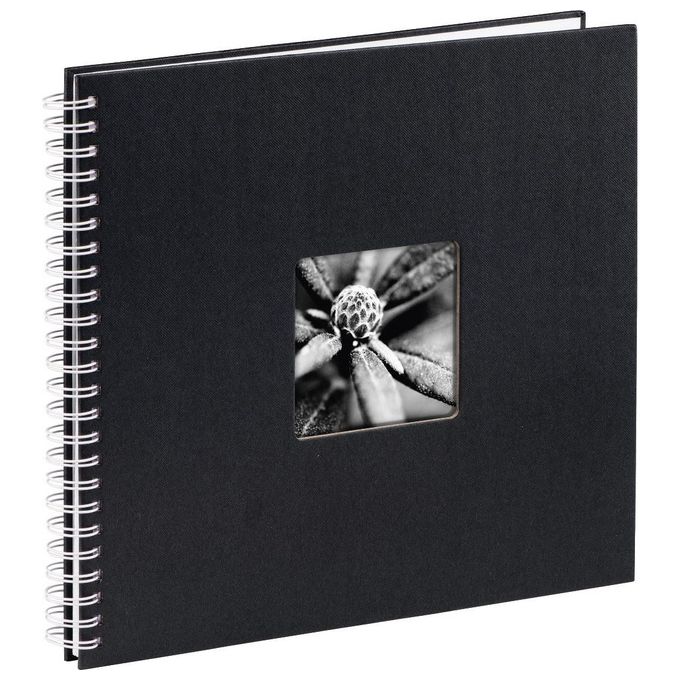 Hama Fine Art Album Fotografico e Portalistino a Spirale Nero 36x32cm 50 Pagine Bianche