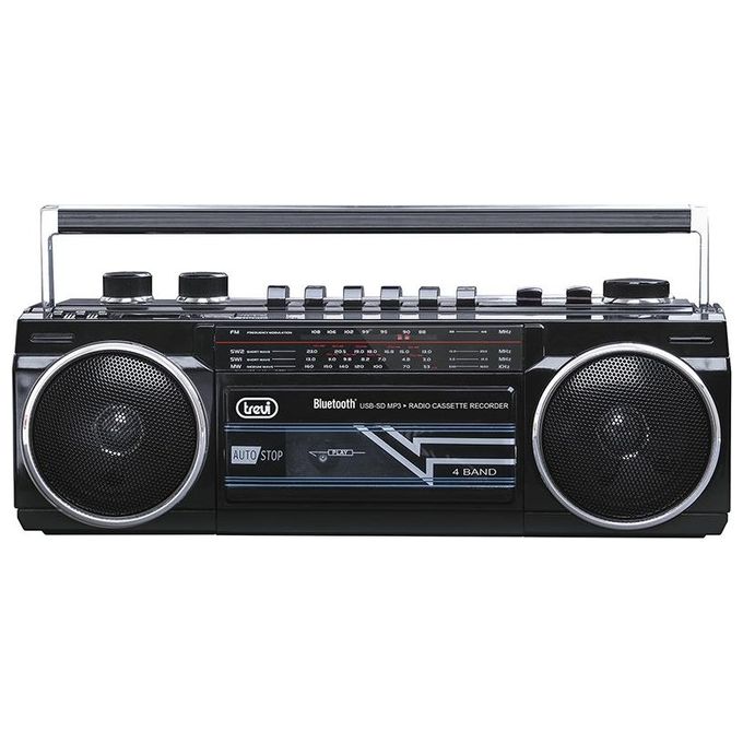 Trevi RR 501 BT  Radio Registratore Portatile Usb Sd Bluetooth Cassetta Nero