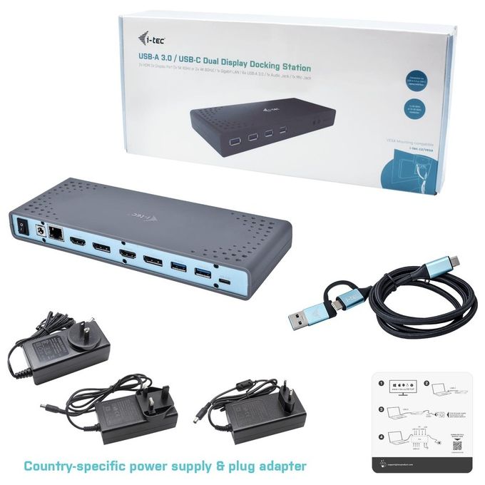 I-Tec Usb 3.0 - Usb-c - Thunderbolt 3 Dual Display Docking Station