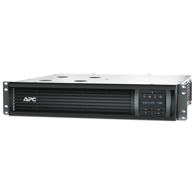 APC SMT1500RMI2UC Smart-UPS 1500VA LCD RM UPS montabile in rack 220-230-240 V c.a. V 1 kW 1500 VA Ethernet 10-100, RS-232, USB connettori di uscita 4 2U nero con APC SmartConnect