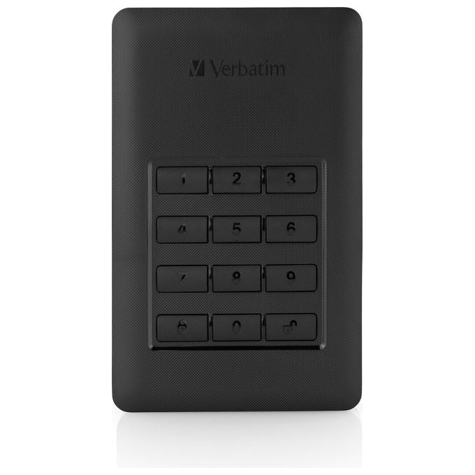 Verbatim Disco Rigido Esterno 1Tb Usb 3.1 Gen1 Storengo Crittografato Accesso con Tastierino Numerico Aes 256bit