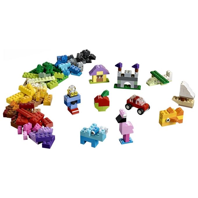 LEGO Classic Valigetta Creativa 10713 Contenitore Mattoncini Colorati con Macchina Giocattolo, Nave, Casa, Castello e Animali da Costruire, Giochi per l'Apprendimento per Bambini e Bambine da 4 Anni