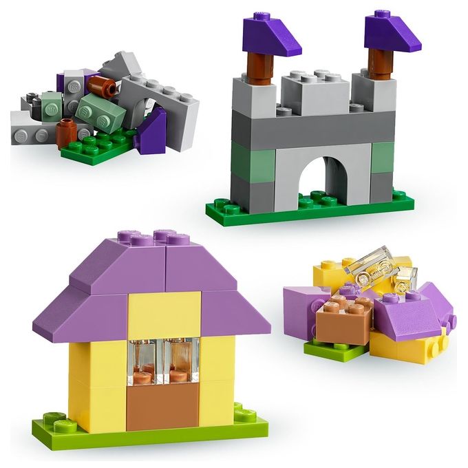 LEGO Classic Valigetta Creativa 10713 Contenitore Mattoncini Colorati con Macchina Giocattolo, Nave, Casa, Castello e Animali da Costruire, Giochi per l'Apprendimento per Bambini e Bambine da 4 Anni