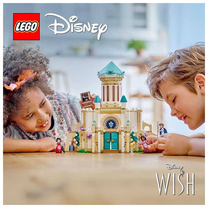 LEGO Disney Wish 43224 Il Castello di Re Magnifico, Gioco da Costruire dal Film Wish con Mini Bamboline, Regalo di Natale