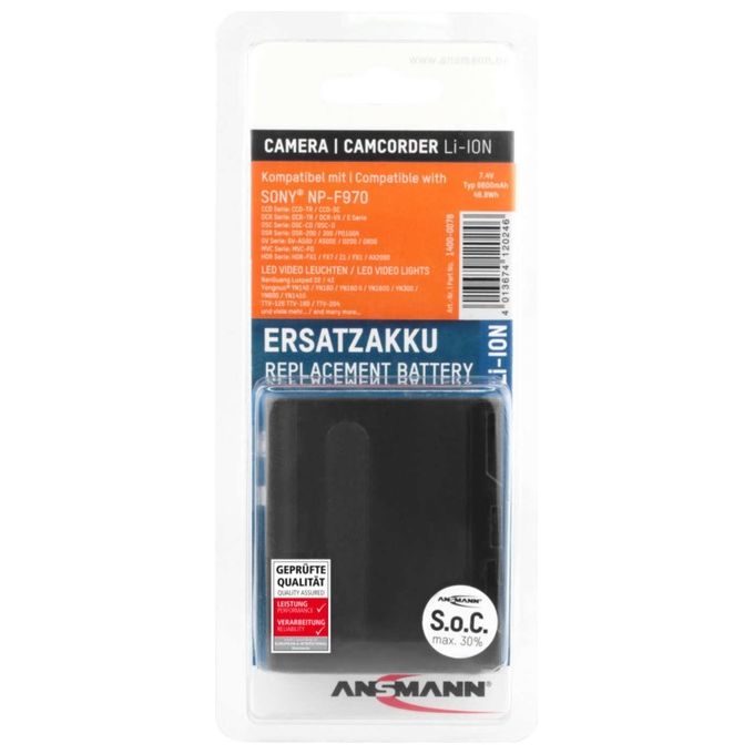 Ansmann A-Son NP-F970 Batteria di Ricambio