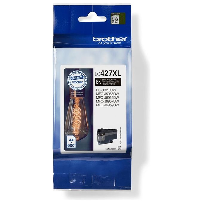 Brother LC-427XLBK Cartuccia d'Inchiostro 1 Pezzo Originale Resa Elevata XL Nero
