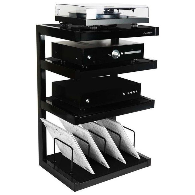 Norstone Mobile Hi-Fi con Supporto per Dischi Nero