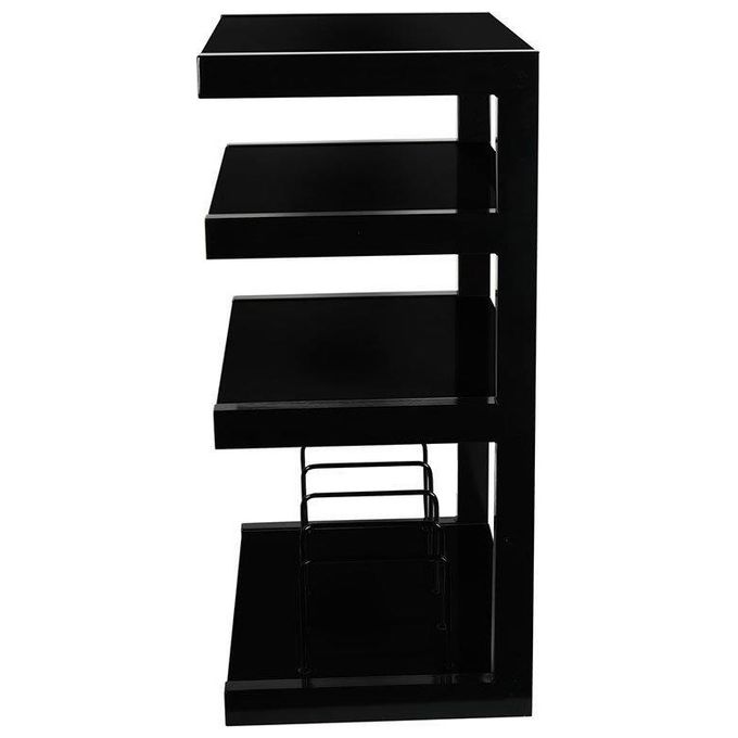 Norstone Mobile Hi-Fi con Supporto per Dischi Nero