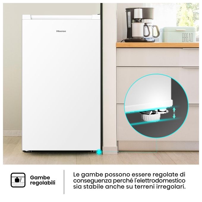 Hisense FV78D4AWE Congelatore Verticale Statico Classe E Capacita' Lorda 65 Litri Colore Bianco