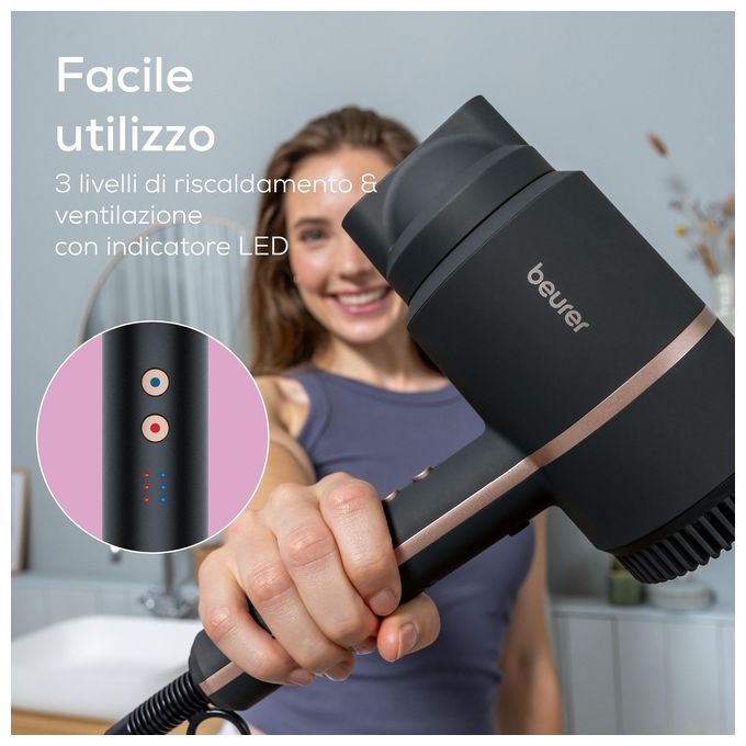 Beurer HC 35 Asciugacapelli da Viaggio con Tecnologia agli Ioni