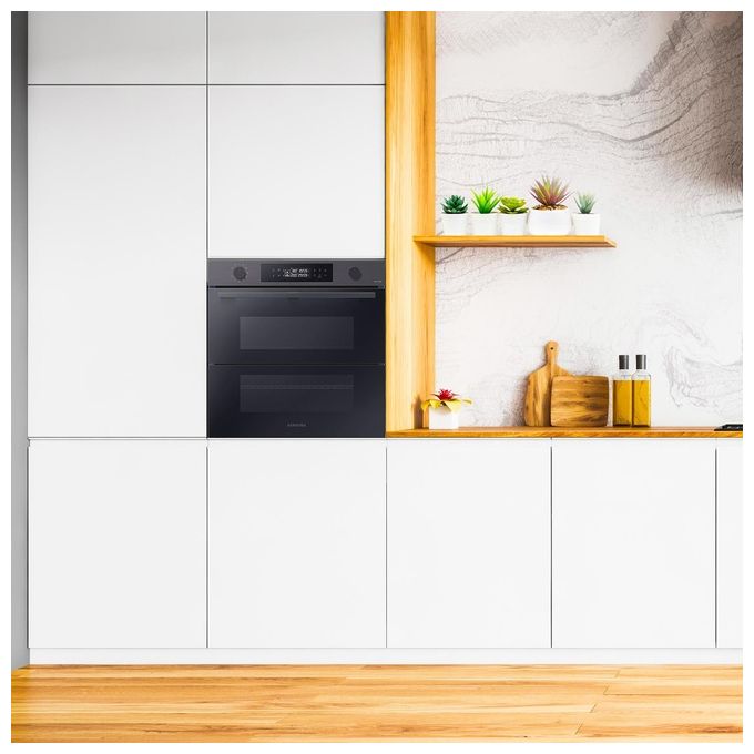 Samsung NV7B4540VBB Forno Elettrico Multifunzione con Grill da incasso a Vapore Capacita' 76 Litri Dual Cook Flex Classe Enertgetica A Wi-Fi 59,5 cm Nero