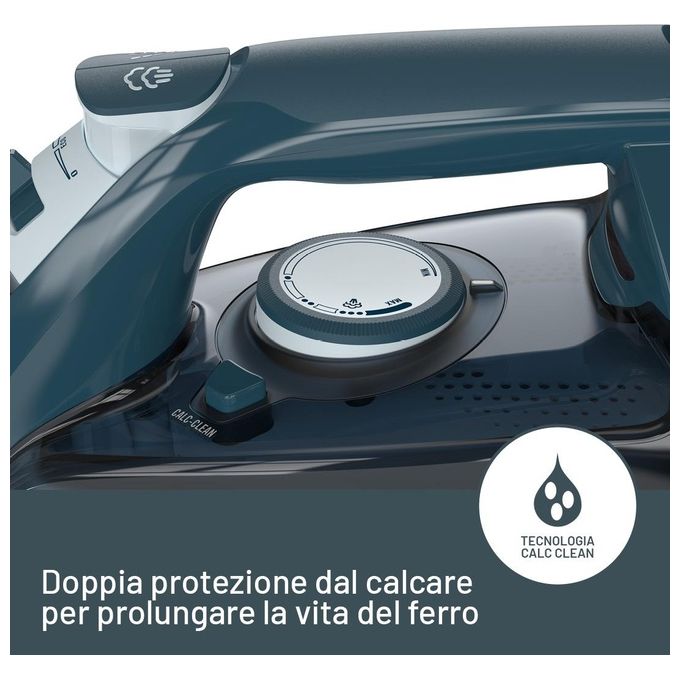 Imetec Ferro da Stiro a Vapore 2200W Blu e Azzurro Anticalcare