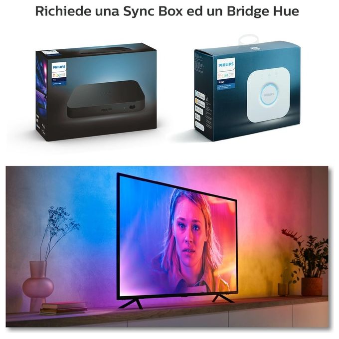 Philips Hue White And Color Ambiance Play Gradient Lightstrip 75 Pollici per Illuminazione Smart Casa e Arredamento
