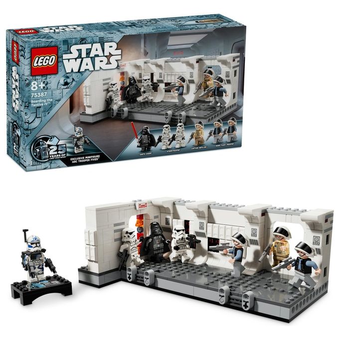 LEGO Star Wars 75387 Imbarco sulla Tantive IV, Giochi Bambini 8+, Scena nell'Astronave Giocattolo da Costruire con Minifigure