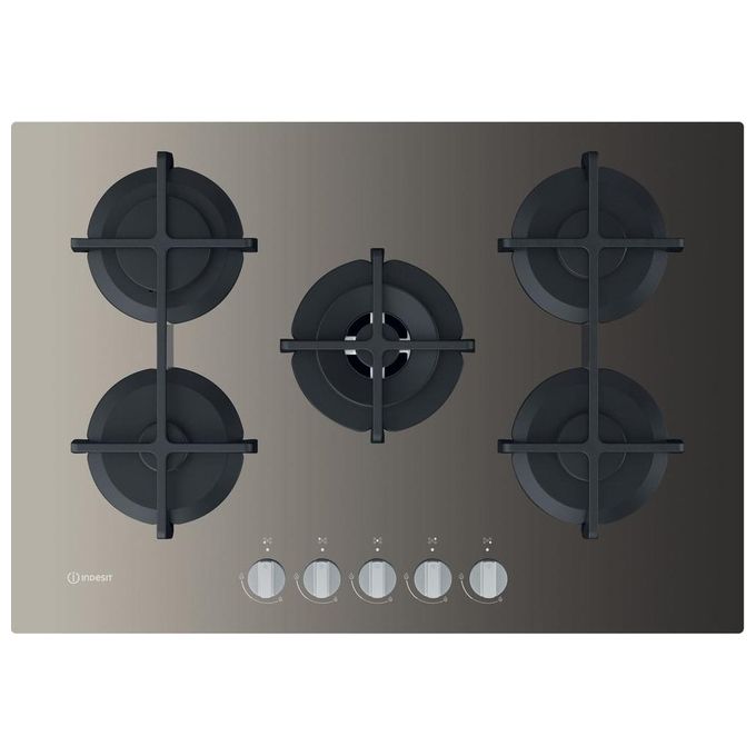 Indesit ING 72T-TD Piano Cottura a Gas 5 Zone High Power Flame 73 cm Marrone
