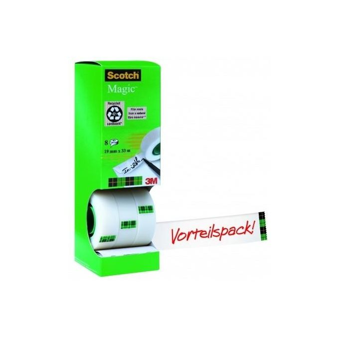 Scotch Confezione 6+2 Nastro Magic 810 19mmx33mt