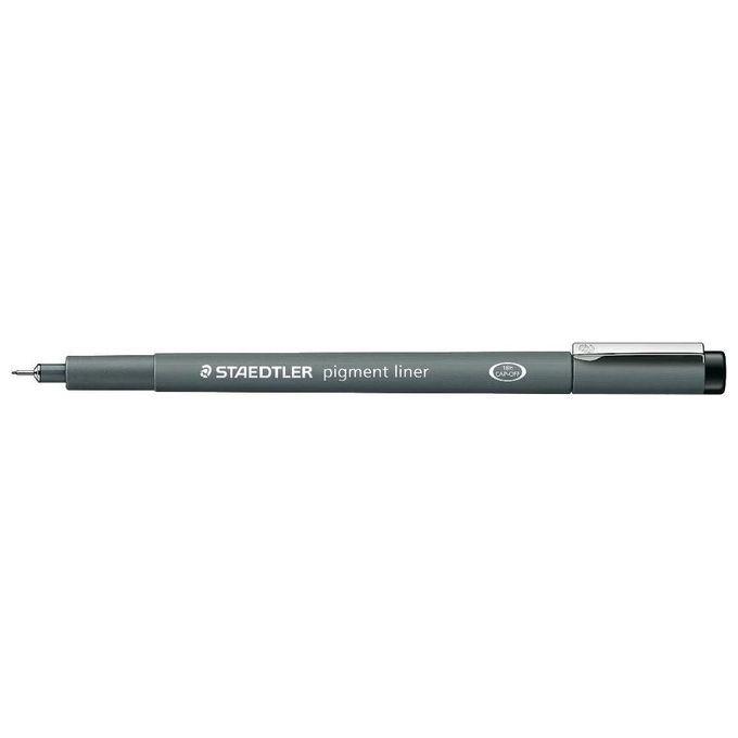 Staedtler Confezione 10 Pigment Liner Nero 07mm